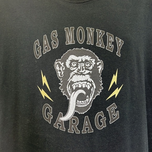 Gas Monkey - Gas Monkey Lightning Graphic Black Short Sleeve T Shirt Size XL - Picture 3 of 8